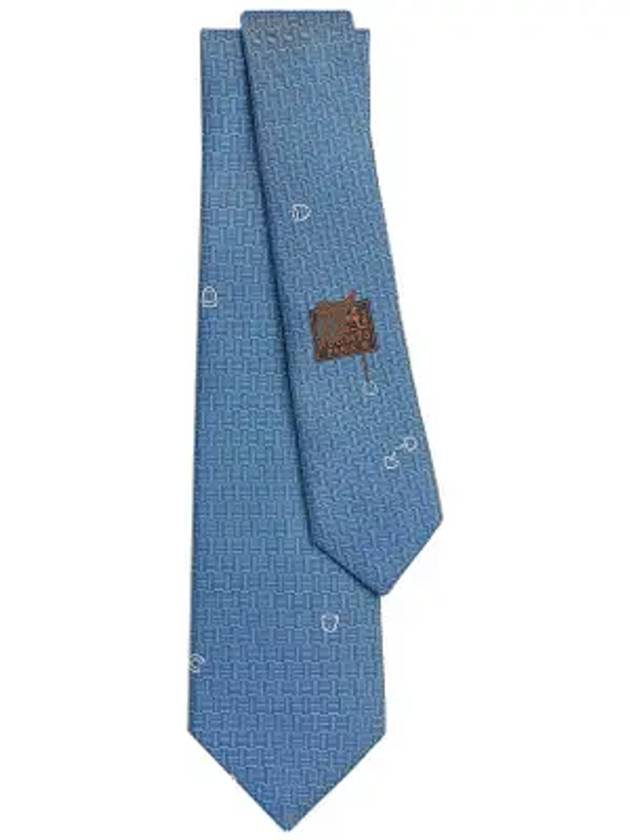 Pluie Equestre Tie Blue - HERMES - BALAAN 1