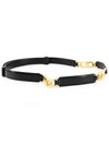 Small Gourmet Triomphe Leather Belt Black - CELINE - BALAAN 5