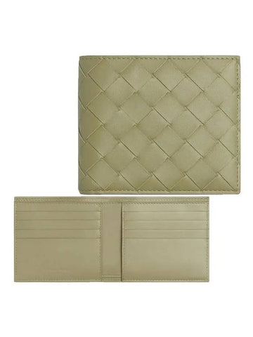 Intrecciato Bifold Half Wallet Green - BOTTEGA VENETA - BALAAN 1