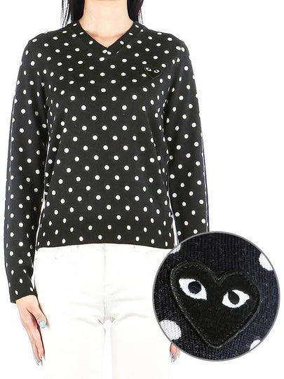 Polka Dot Print Knit Top Black - COMME DES GARCONS PLAY - BALAAN 2