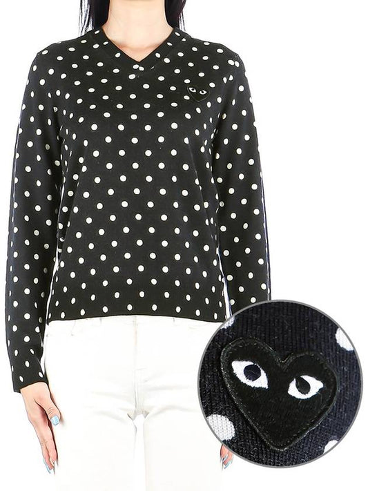 Polka Dot Print Knit Top Black - COMME DES GARCONS PLAY - BALAAN 2