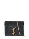 Cassandra Monogram Chain Shoulder Bag Black - SAINT LAURENT - BALAAN 2