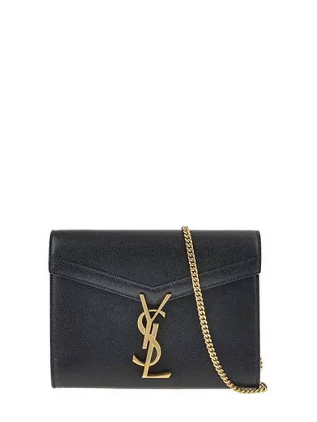 Cassandra Monogram Chain Shoulder Bag Black - SAINT LAURENT - BALAAN 2