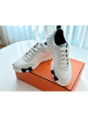 Bouncing Sneakers Calfskin Suede Goatskin Blanc - HERMES - BALAAN 3