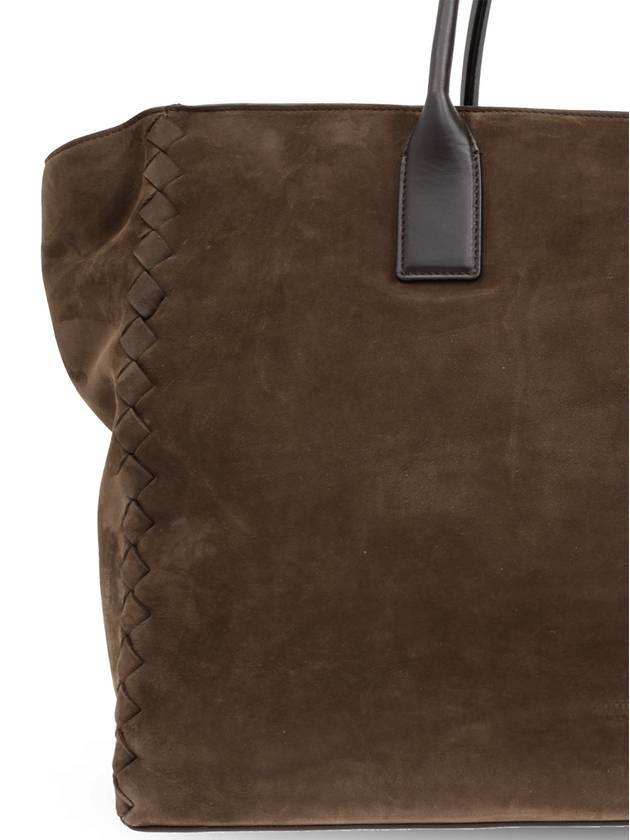 Bottega Veneta Suede Shopper Bag, Men's, Brown - BOTTEGA VENETA - BALAAN 6