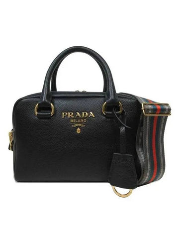 Gold Logo Vitello Shoulder Bag 1BB108 2E8K F0002 Others 1027810 - PRADA - BALAAN 1