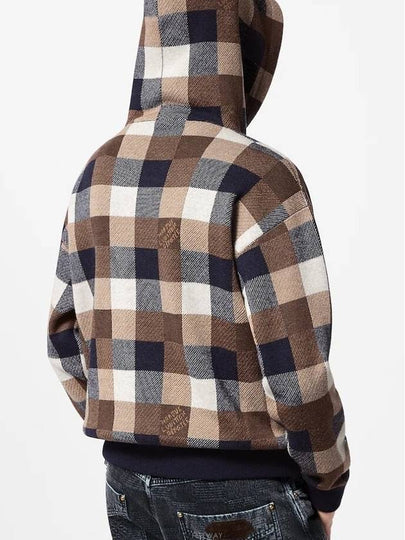 1AFXJY Damier cashmere and wool blend hoodie - LOUIS VUITTON - BALAAN 2