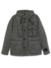 Shetland Twill Hooded Jacket Grey - CP COMPANY - BALAAN 2