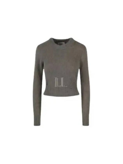 Brushed Round Neck Knit Top Grey - AMI - BALAAN 2