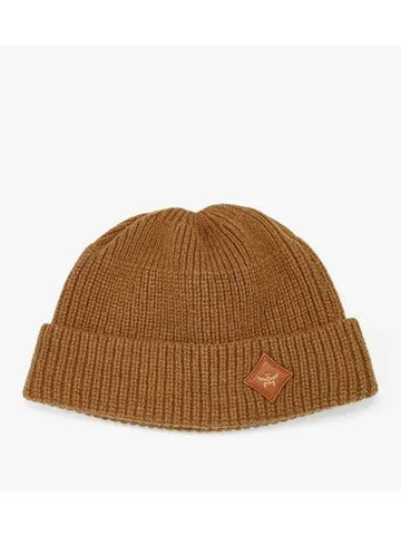 Essentials Wool Beanie Brown - MCM - BALAAN 1