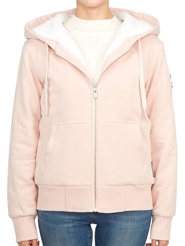 Classic Bunny 2 Zip Up Hoodie White Lining Dusty Rose - MOOSE KNUCKLES - BALAAN 3