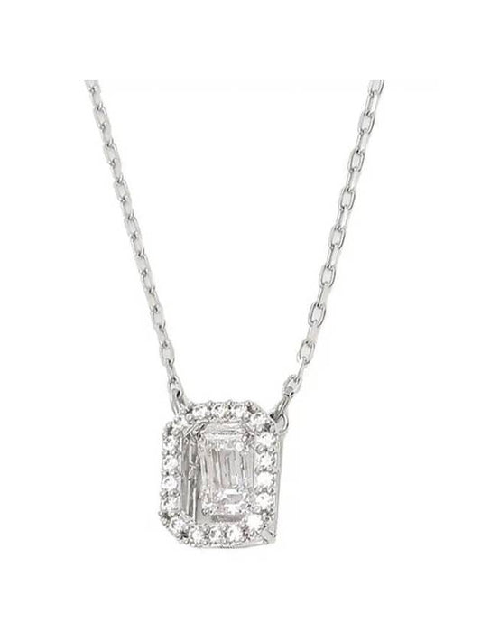 Una Octagon Cut Pendant Necklace Silver - SWAROVSKI - BALAAN 1