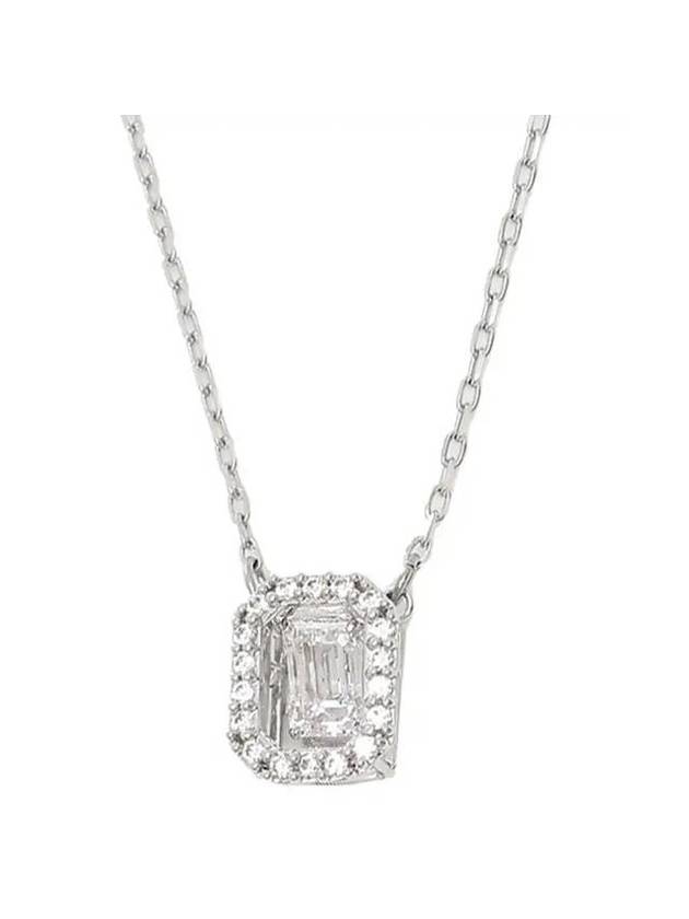 Una Octagon Cut Pendant Necklace Silver - SWAROVSKI - BALAAN 1