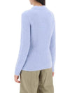 Embroidered Logo Alpaca Blend Knit Top Blue - GANNI - BALAAN 4