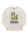 K15705 121 KOTORA Tiger Logo Junior Long Sleeve T shirt - KENZO - BALAAN 4