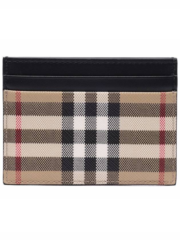 SANDON Vintage Check Card Wallet Beige - BURBERRY - BALAAN 5