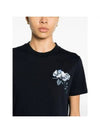 Rose Cotton Short Sleeve T-Shirt Navy - THOM BROWNE - BALAAN 6