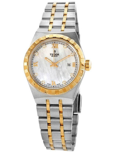 Tudor Royal Automatic Mother of Pearl Diamond 28 mm Ladies Watch M28303-0007 - TUDOR - BALAAN 1