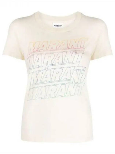 Short Sleeve T-Shirt TS0148FAB1N09E23EC White - ISABEL MARANT ETOILE - BALAAN 1