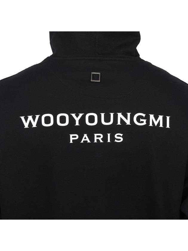 Back Logo Cotton Hoodie Black - WOOYOUNGMI - BALAAN 7