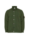 Men's Patch High Neck Lambswool Knit Cardigan Olive - STONE ISLAND - BALAAN 1