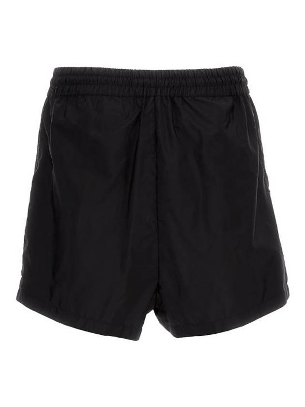 Logo Print Shorts Black - PRADA - BALAAN 3