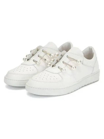 Sneakers pearl embellished low top white - COLIAC - BALAAN 1