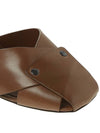 Strap Leather Sandals Heel Hazelnut Brown - LEMAIRE - BALAAN.