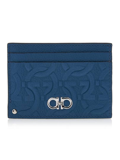 Gancini Card Wallet Denim - SALVATORE FERRAGAMO - BALAAN 2