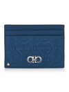 Gancini Card Wallet Denim - SALVATORE FERRAGAMO - BALAAN 1