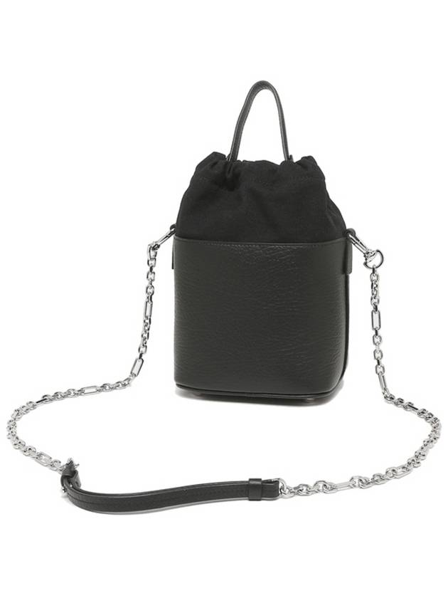 5AC Number Logo Texture Leather Bucket Bag Black - MAISON MARGIELA - BALAAN 4