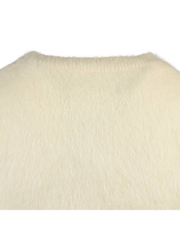 Pearl Button Back Stitch Angora Short Cardigan Light Yellow - MAISON MARGIELA - BALAAN 7