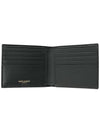 Crocodile Pattern Monogram Half Wallet Black Gold - SAINT LAURENT - BALAAN 5