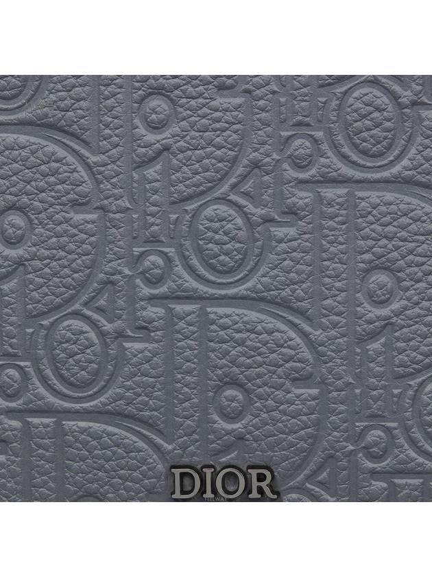 Half Wallet Deep Gray Dior Gravity Leather - DIOR - BALAAN 2