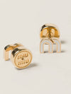 Enameled Metal Earrings Gold - MIU MIU - BALAAN 3