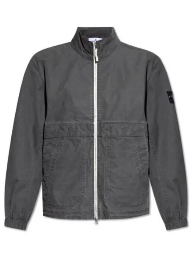 Panama Recycled Oxide Plating Zip-Up Jacket Grey - STONE ISLAND - BALAAN 2