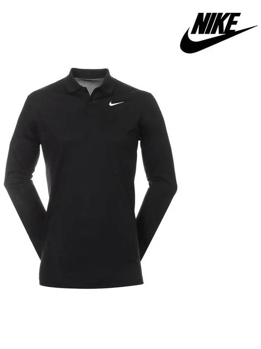 Dri Fit Victory Long Sleeve Polo Shirt Black - NIKE - BALAAN 2