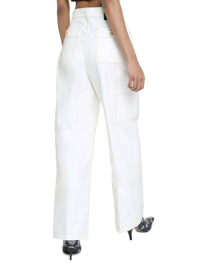 Denim Straight Pants 729179XDB9V 9011 WHITE - GUCCI - BALAAN 5