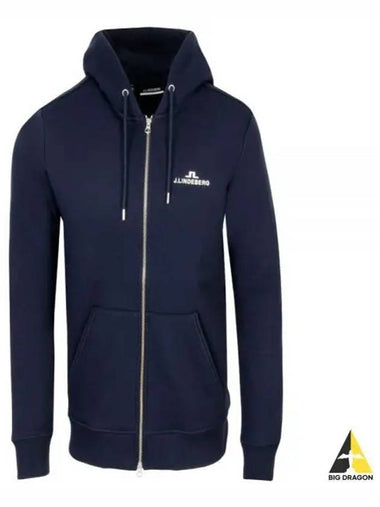 Alpha Hooded Zip-Up Jacket Navy - J.LINDEBERG - BALAAN 1