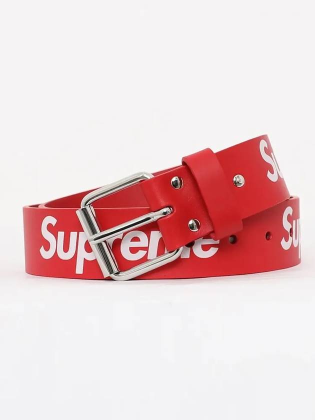 SS23A106 RED Strap Leather Belt - SUPREME - BALAAN 2