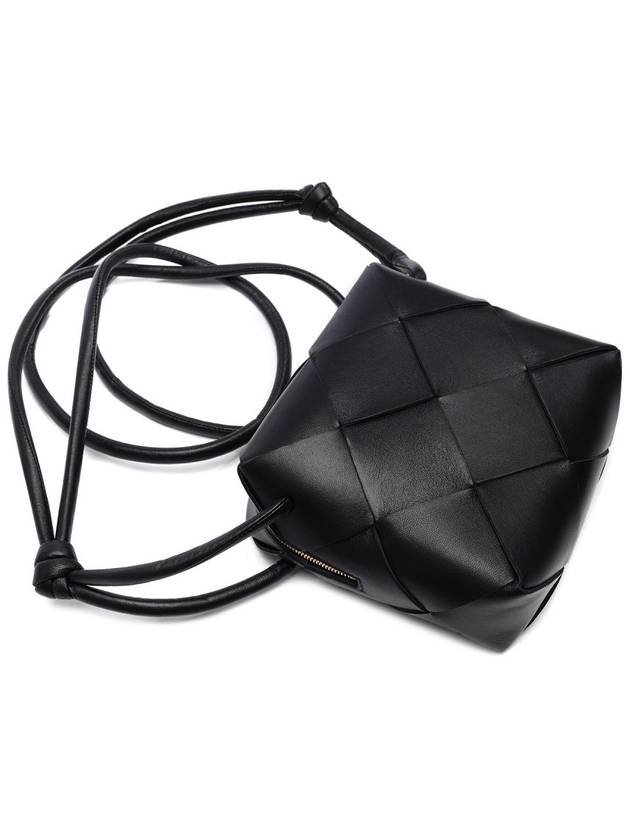 Cassette Intrecciato Mini Shoulder Bag Black - BOTTEGA VENETA - BALAAN 6