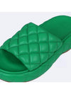 Quilted Padded Slippers Green - BOTTEGA VENETA - BALAAN.