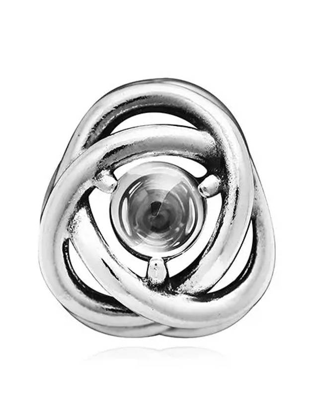 April Birthstone Clear Eternity Circle Charm Silver - PANDORA - BALAAN 2