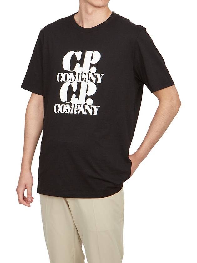 30/1 Jersey Graphic Short Sleeve T-Shirt Black - CP COMPANY - BALAAN 6