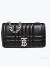 Lola Silver Quilted Shoulder Bag Black - BURBERRY - BALAAN 2