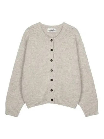 Hairy knit cardigan oat beige - BENSIMON - BALAAN 1