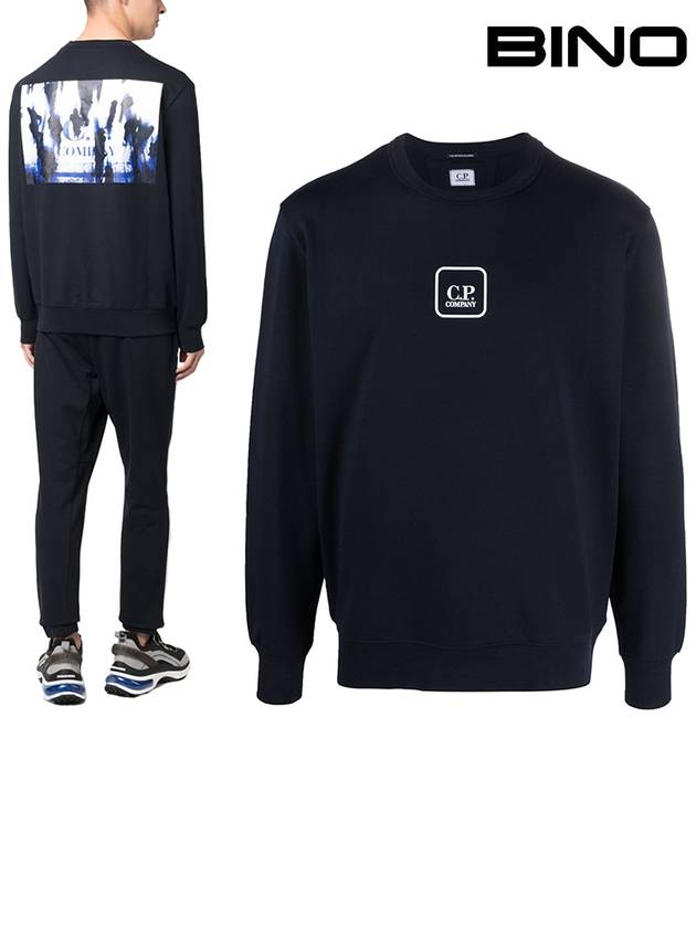 Graphic Printing Logo Sweatshirt Navy - CP COMPANY - BALAAN 2