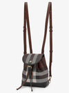 Check Mini Backpack Dark Brown - BURBERRY - BALAAN 5