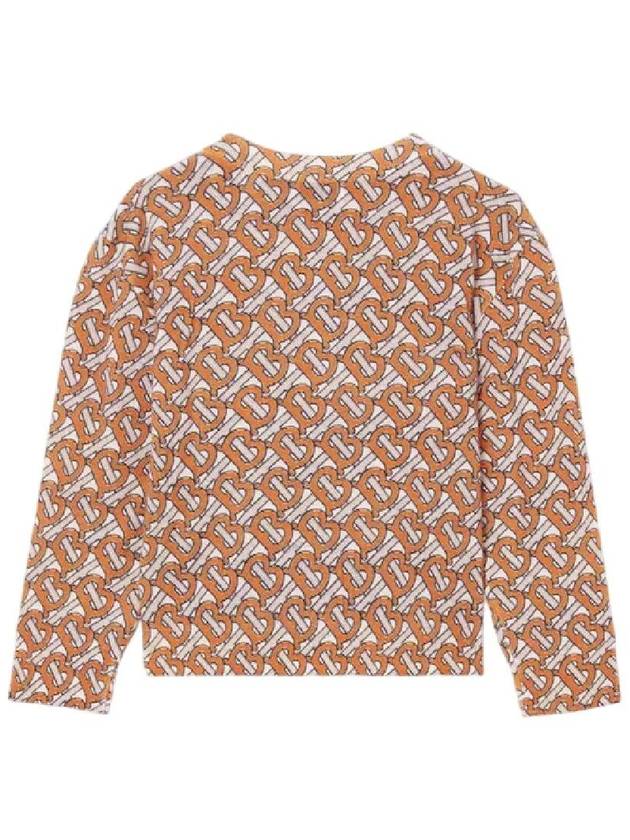 Burberry Girls Bright Orange Katrina Monogram Print Wool Cardigan, Size 4Y - BURBERRY - BALAAN 2