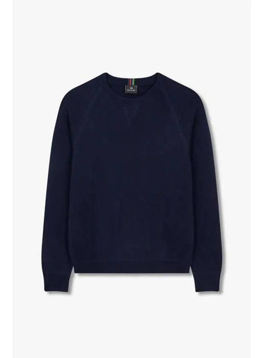 Sseudday Max PS Crew Neck Wool Raglan Knit Navy - PAUL SMITH - BALAAN 1